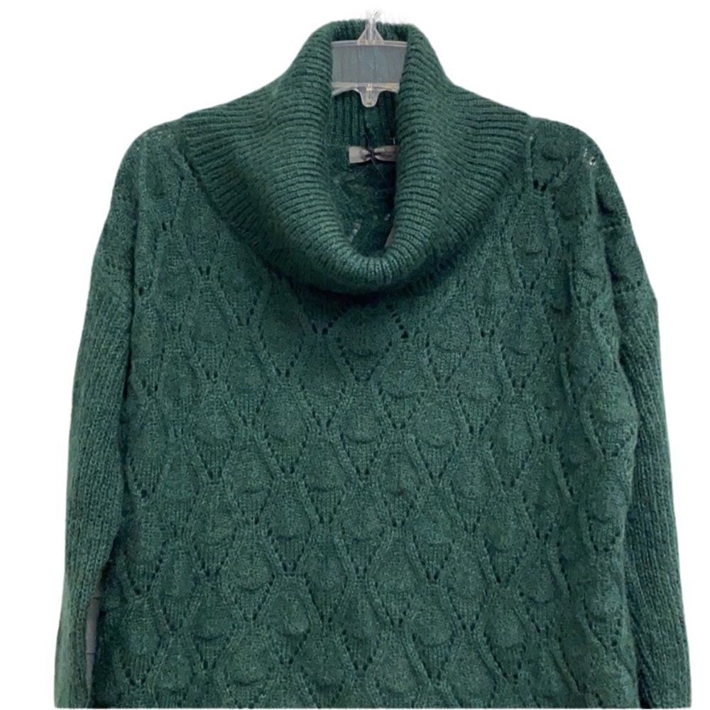 NWOT Elsamanda Green Mohair Cowl Neck Oversized Sweater. Made in Italy. Medium - Picture 6 of 11